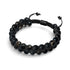 Jaspe Océanique Noir | Bronze à canon | Bracelet Diffuseur Pierre de Lave